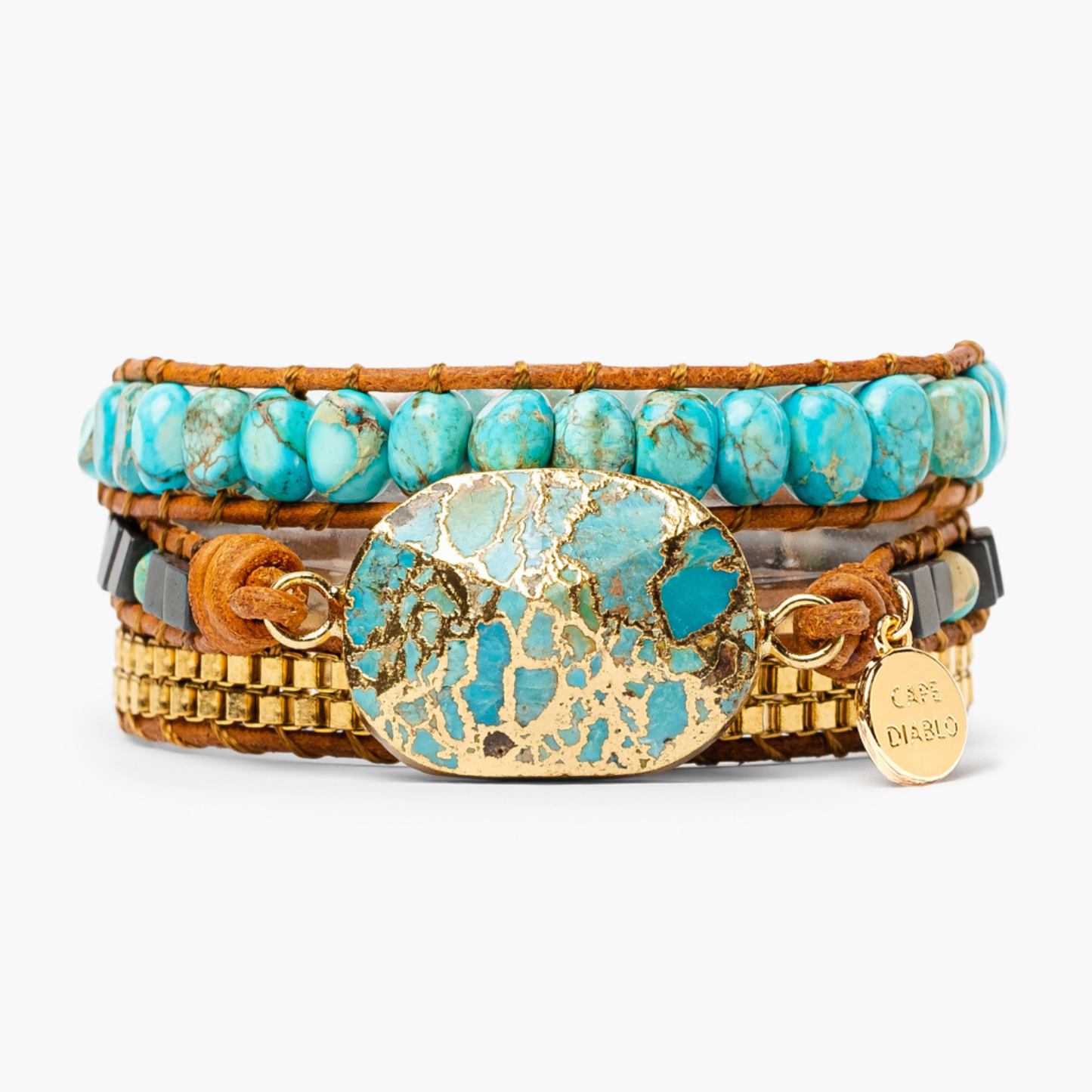 TURQUOISE CALMING ENERGY WRAP BRACELET