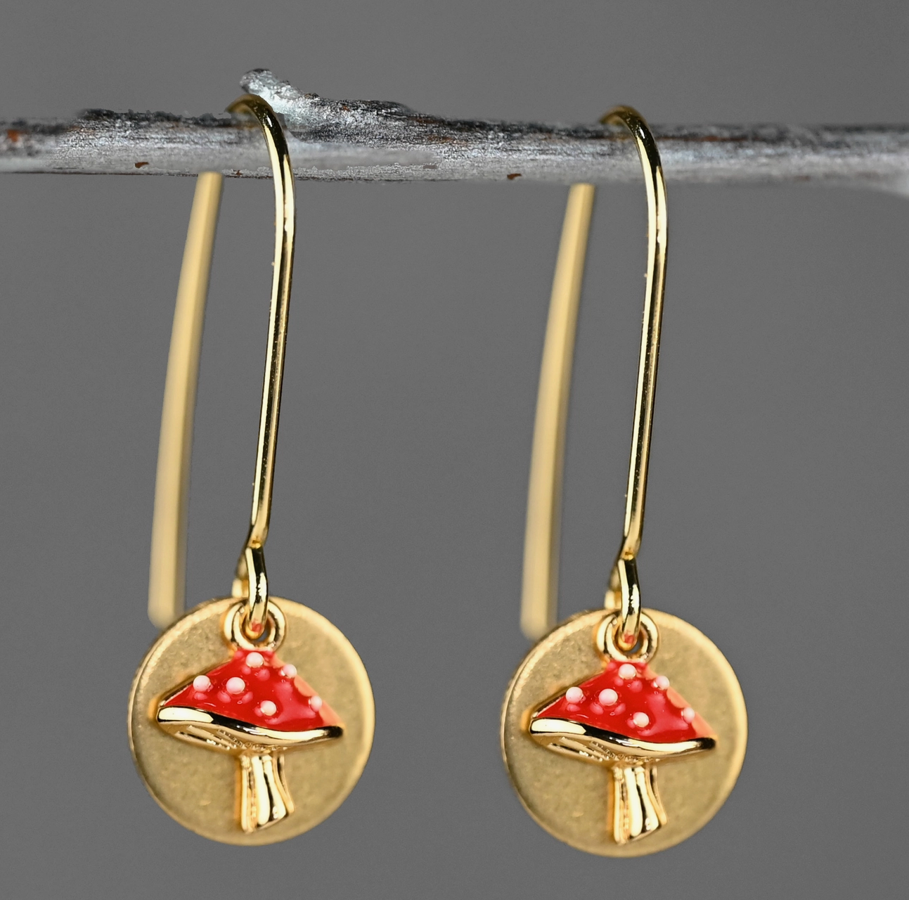 MAGICAL MUSCHROOM DANGLE EARRINGS